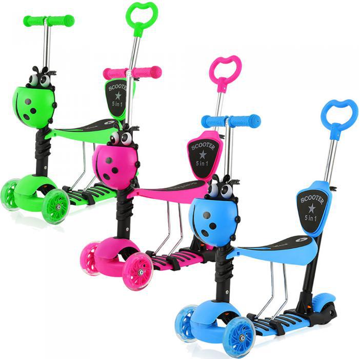 სკუტერი სკამით და საზურგით